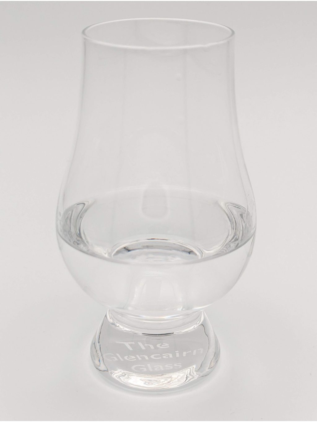 Clear liquid in a glencairn glass